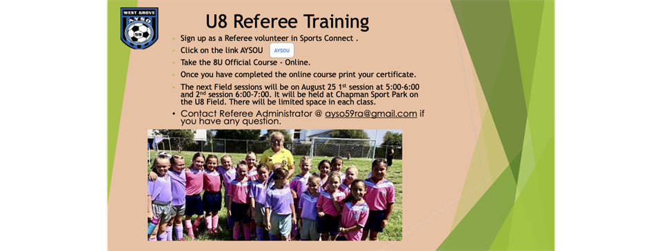 Region Referee U8 Training