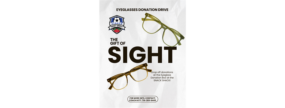 Eyeglasses Donation Drive - Drop off at Snack Shack