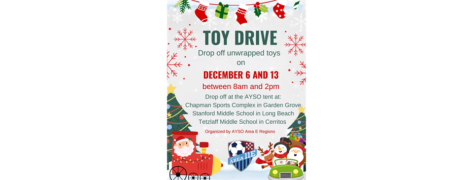 Toy Drive - December 6 + 13
