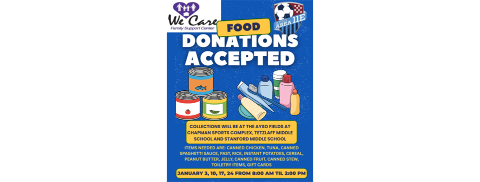 Area 11E Food Drive - 01-10, 01-17, and 01-24