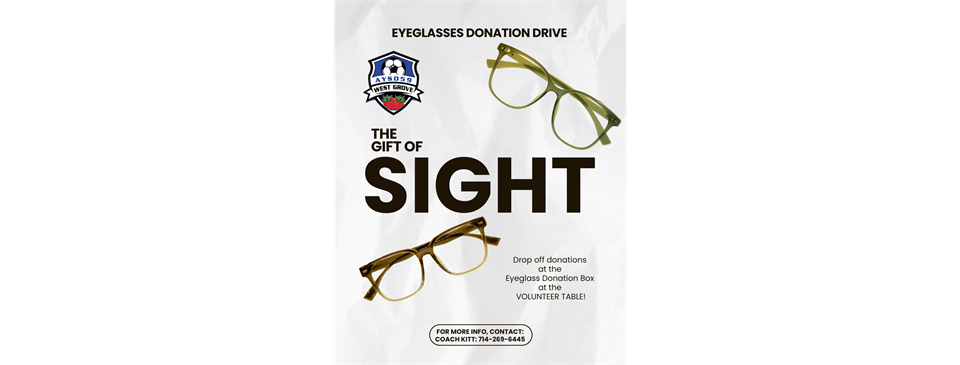 Eyeglasses Donation Drive - Drop off at Volunteer Table